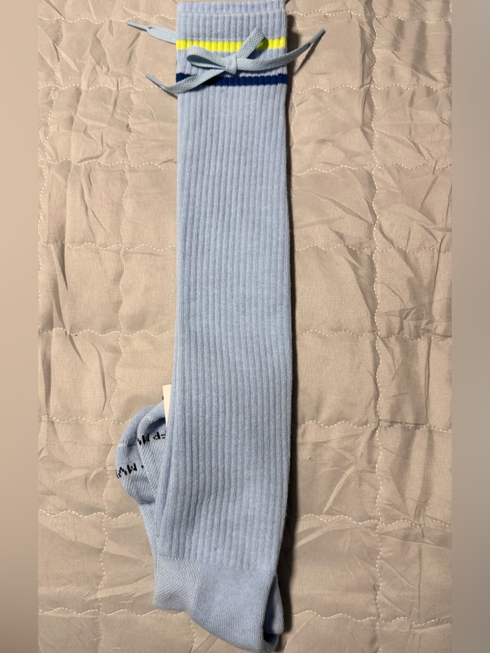 Free PeopleMovement Sky Blue Knee-High Bow Socks NWT